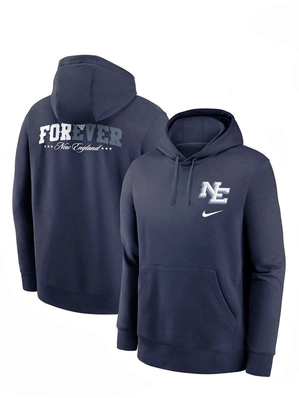 Nike New England Patriots Rivalries Hoodie 2025 Drake Maye Authentic NE Logo